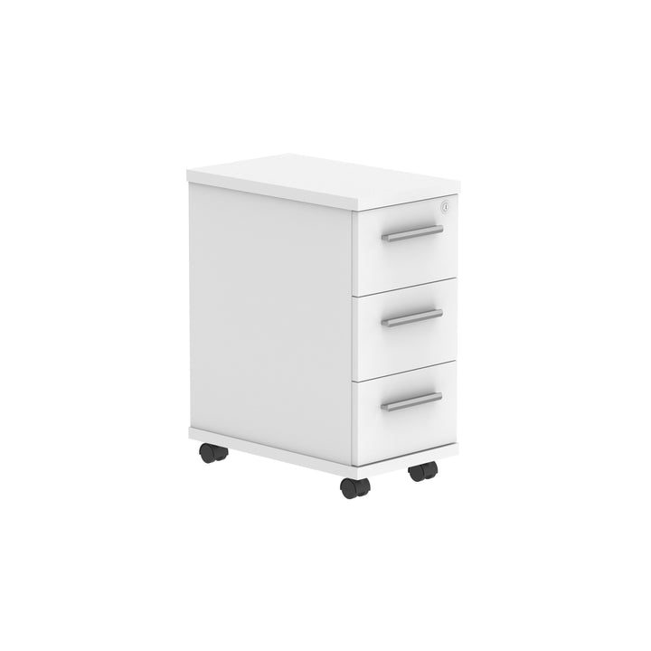 Core|3 Drawer|Narrow Mobile Under Desk Pedestal (FSC)|White