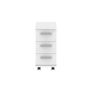 Core|3 Drawer|Narrow Mobile Under Desk Pedestal (FSC)|White