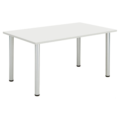 Core|Pole Leg|Rectangular|Meeting Table (FSC)|1400x800|Arctic White