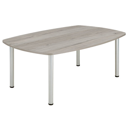 Core|Pole Leg|Barrel Shaped|Meeting Table (FSC)|1800x1000|Alaskan Grey Oak