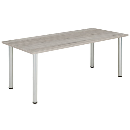 Core|Pole Leg|Rectangular|Meeting Table (FSC)|1800x800|Alaskan Grey Oak