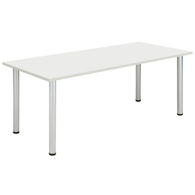 Core|Pole Leg|Rectangular|Meeting Table (FSC)|1800x800|Arctic White