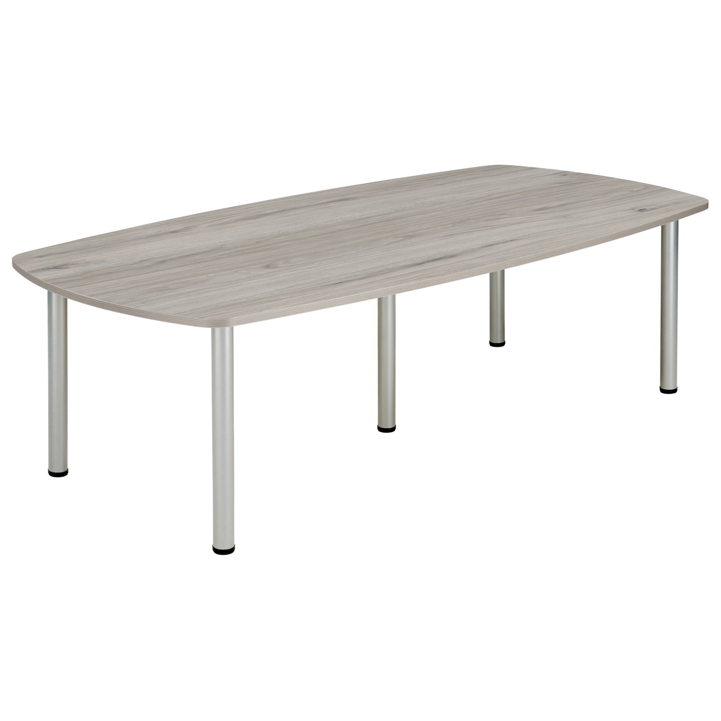 Core|Pole Leg|Barrel Shaped|Meeting Table (FSC)|2400x1000|Alaskan Grey Oak