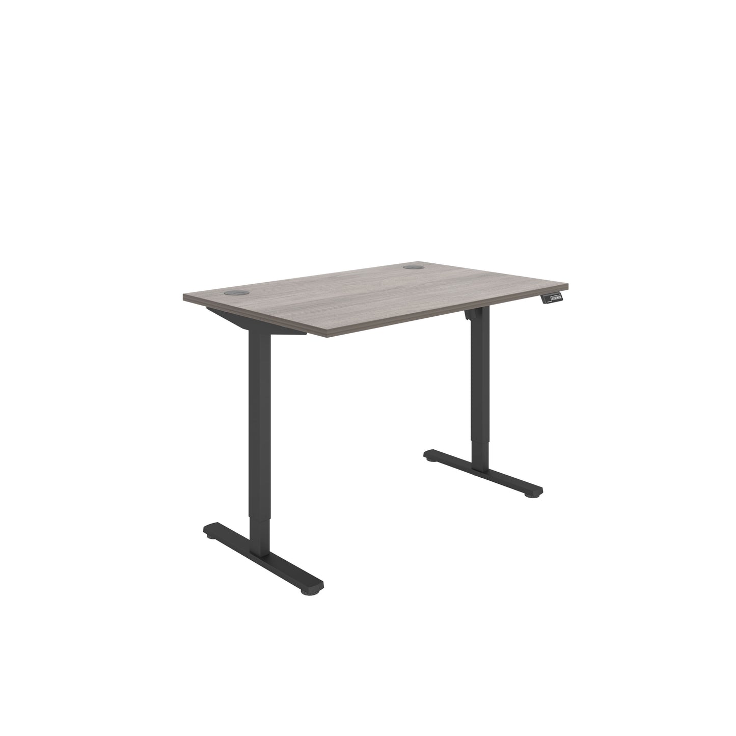 Core|Single Motor|Sit Stand Desk (FSC)|1200x800|Grey Oak-Black
