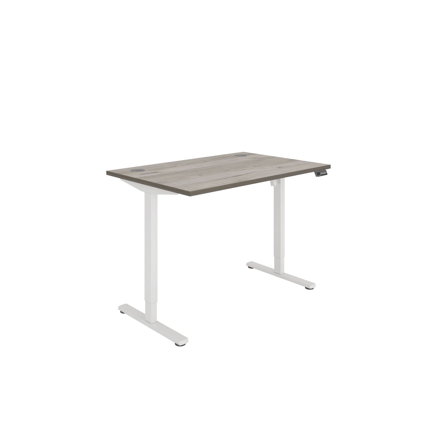 Core|Single Motor|Sit Stand Desk (FSC)|1200x800|Grey Oak-White