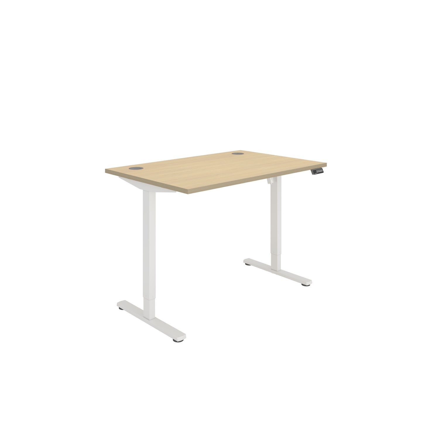 Core|Single Motor|Sit Stand Desk (FSC)|1200x800|Oak-White