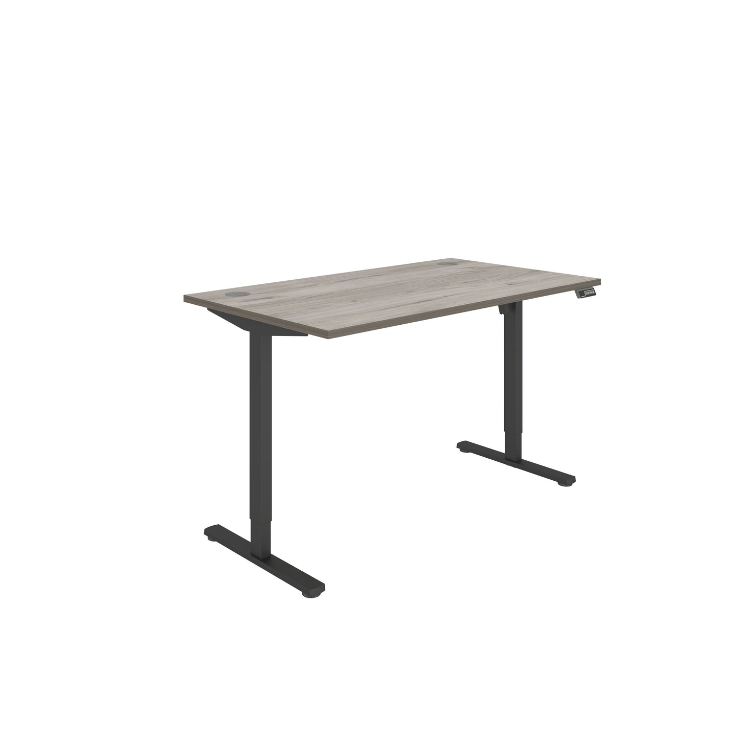 Core|Single Motor|Sit Stand Desk (FSC)|1400x800|Grey Oak-Black