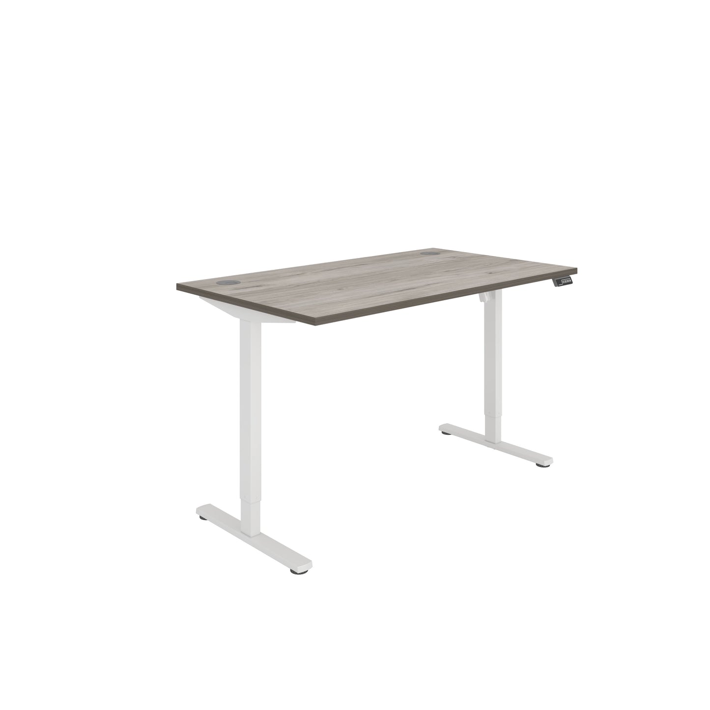 Core|Single Motor|Sit Stand Desk (FSC)|1400x800|Grey Oak-White