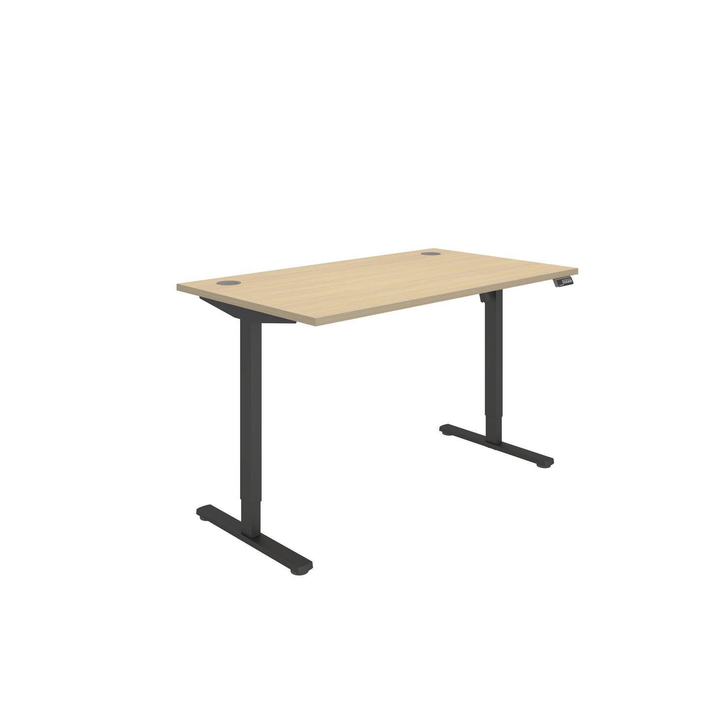 Core|Single Motor|Sit Stand Desk (FSC)|1400x800|Oak-Black