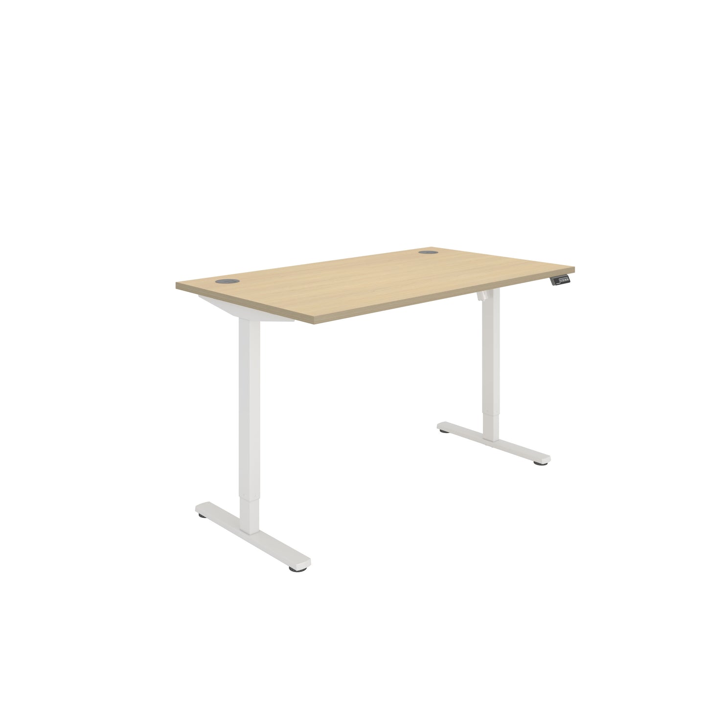 Core|Single Motor|Sit Stand Desk (FSC)|1400x800|Oak-White