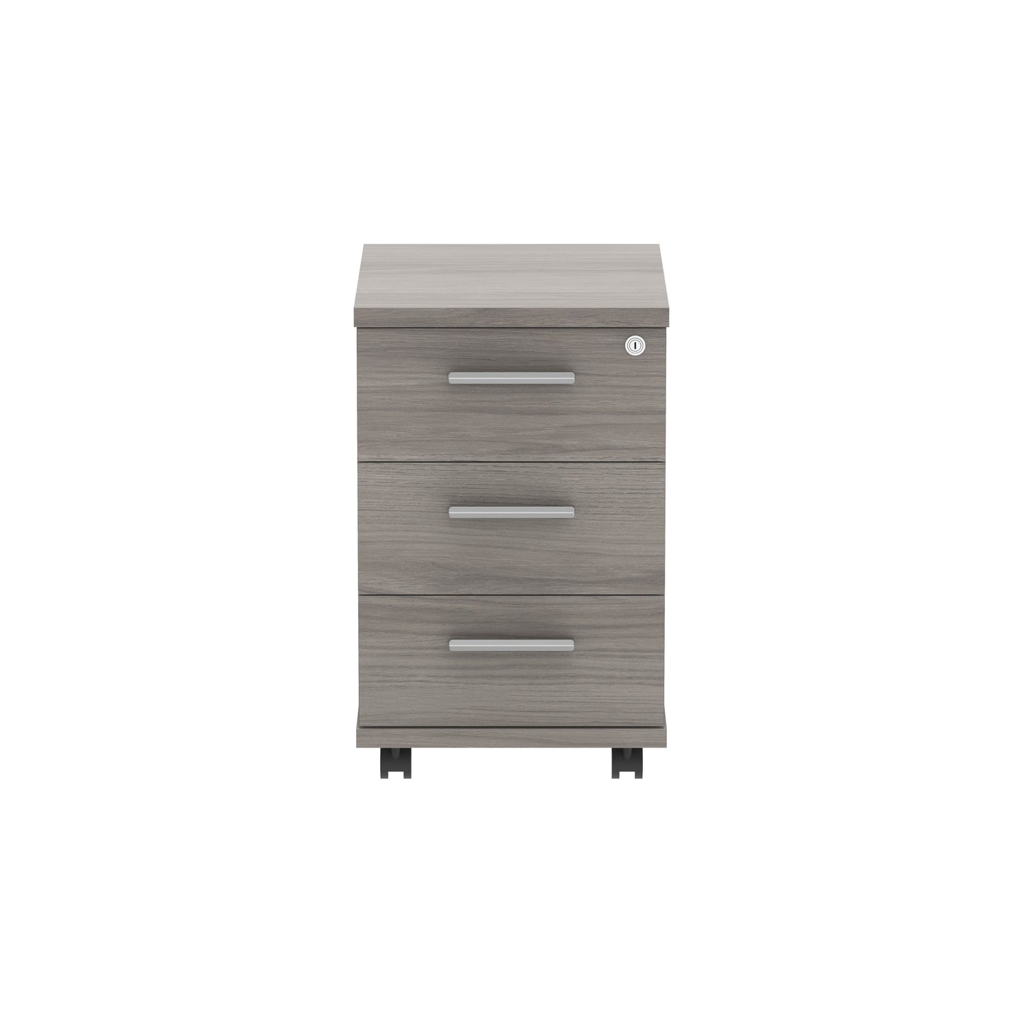 Core|3 Drawer|Tall Mobile Under Desk Pedestal (FSC)|Alaskan Grey Oak