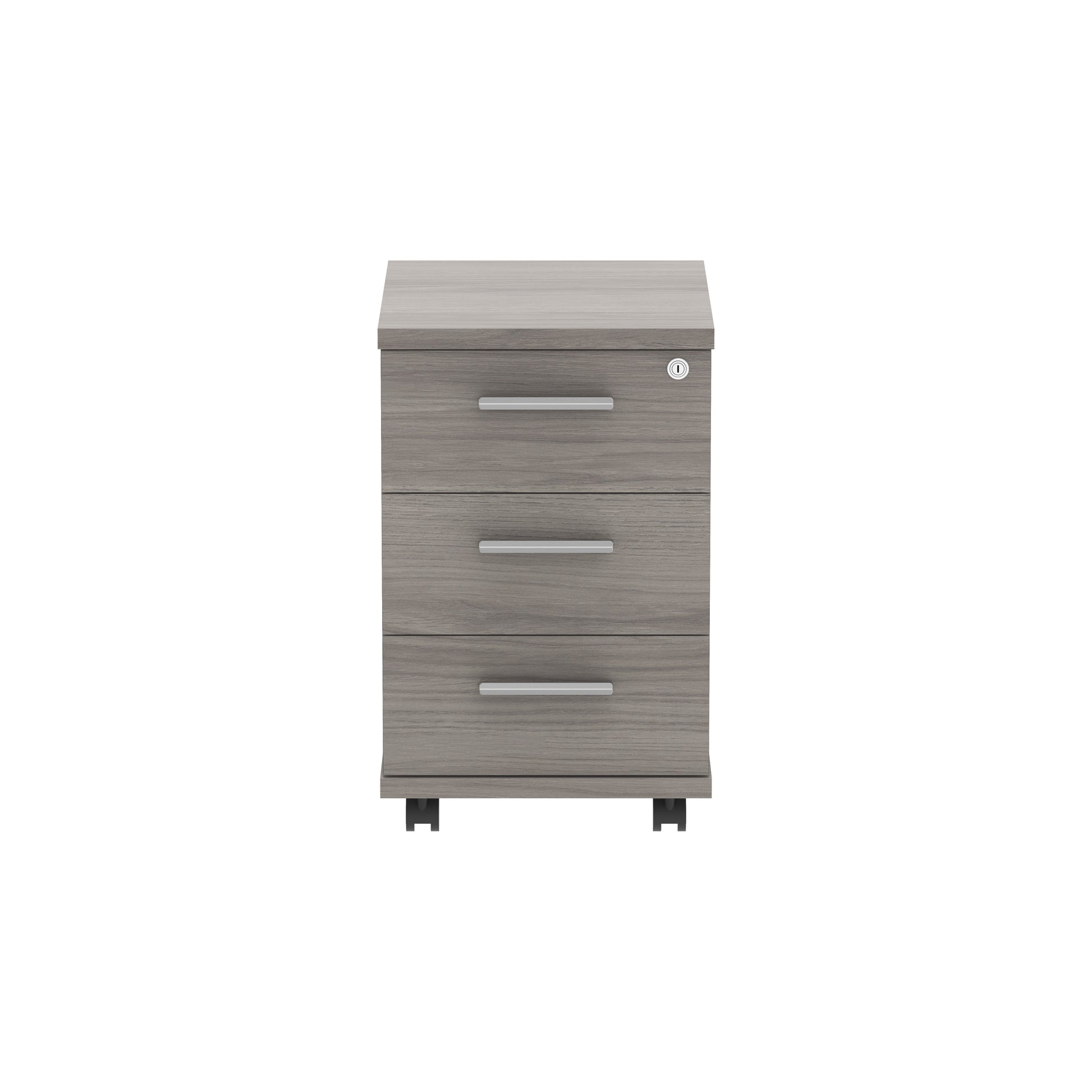 Core|3 Drawer|Tall Mobile Under Desk Pedestal (FSC)|Alaskan Grey Oak