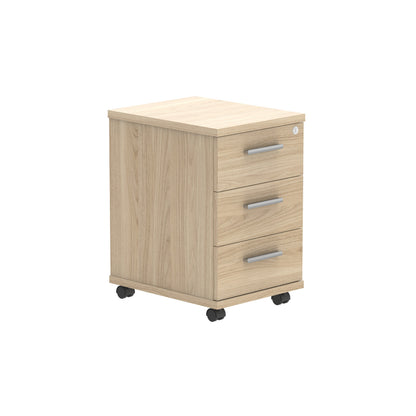 Core|3 Drawer|Tall Mobile Under Desk Pedestal (FSC)|Canadian Oak