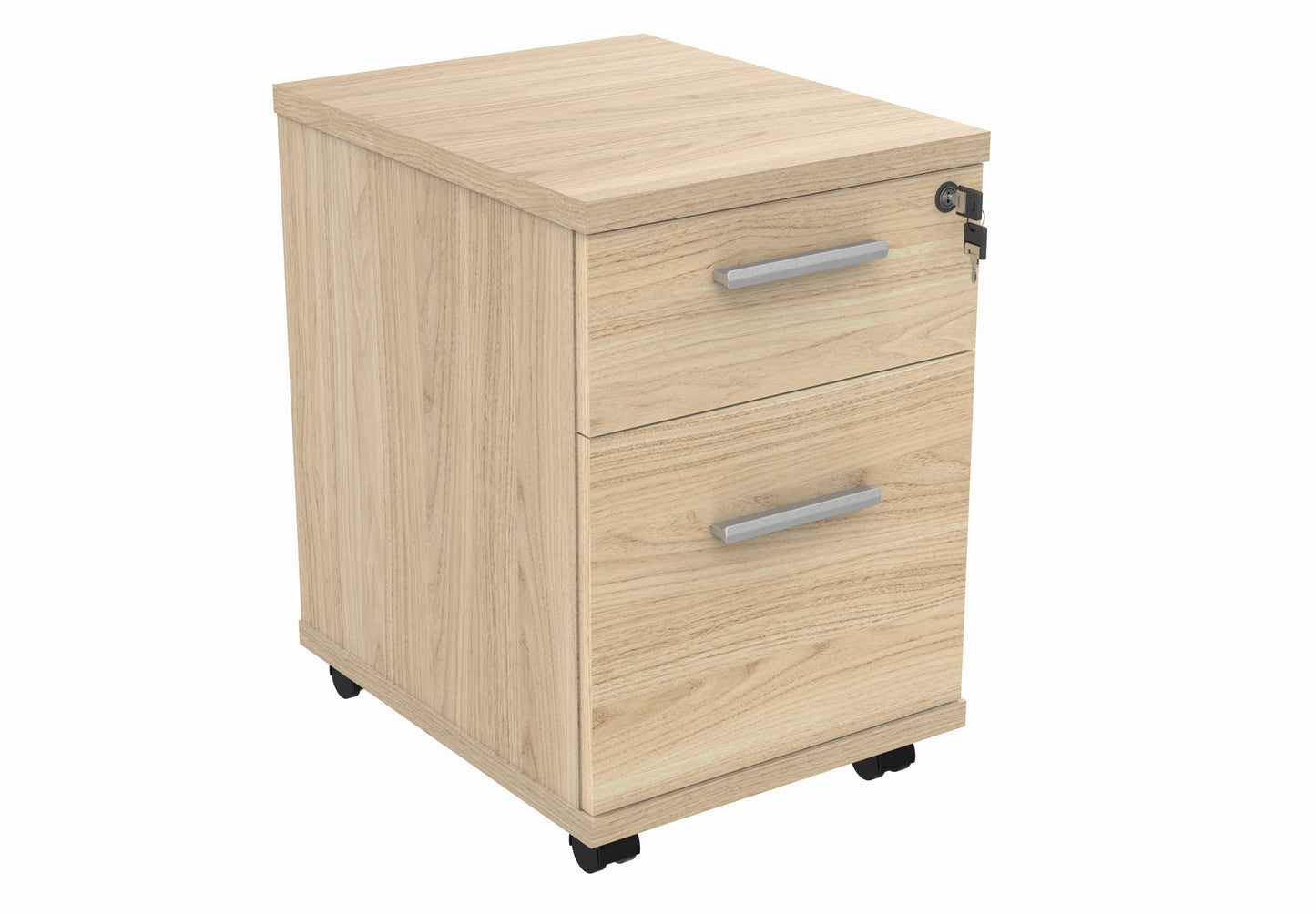 Core|2 Drawer|Mobile Under Desk Pedestal (FSC)|Oak