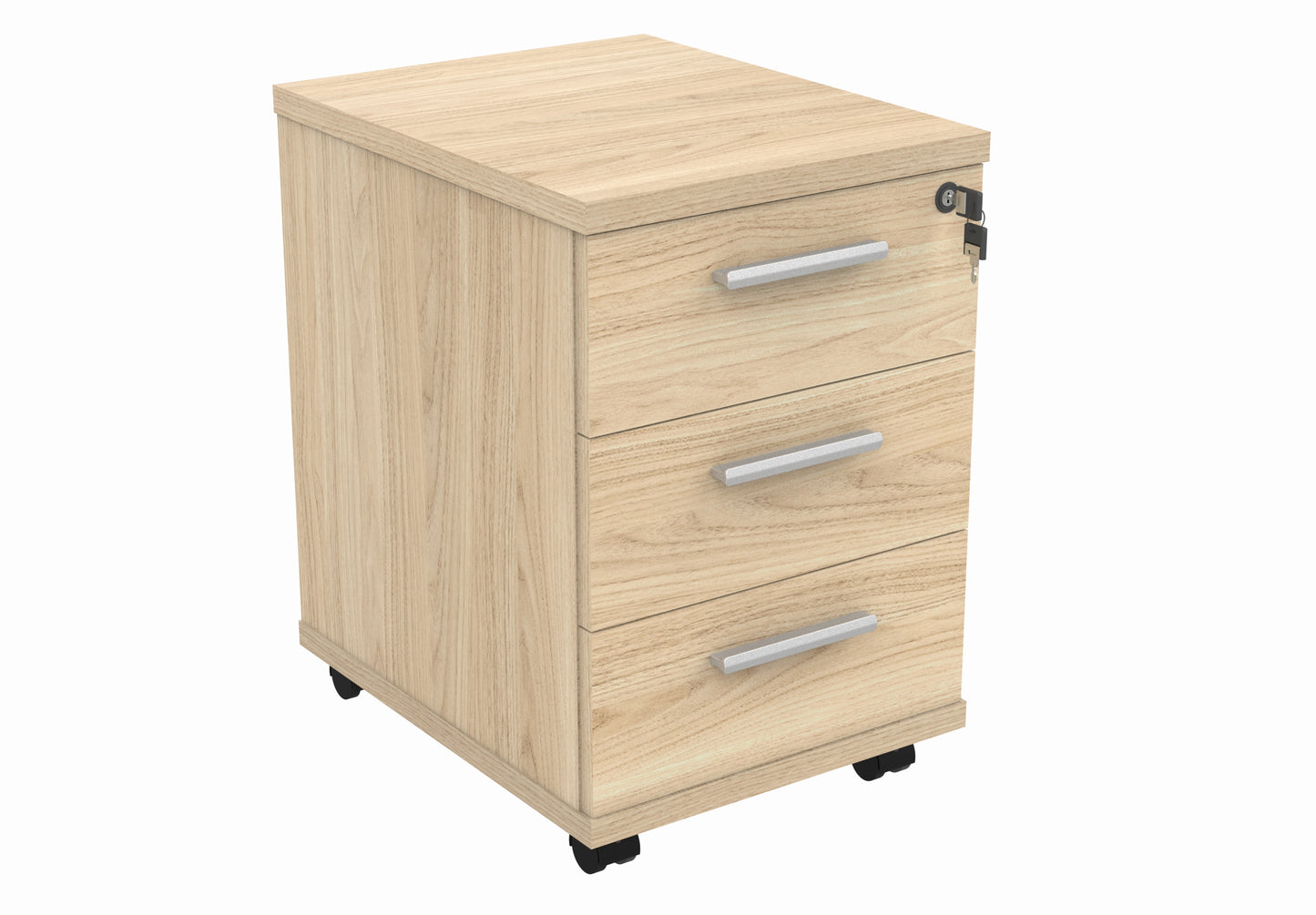 Core|3 Drawer|Mobile Under Desk Pedestal (FSC)|Oak