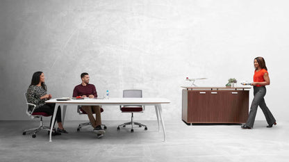 Verco Operator/Task Chair - Cube Medium Back Task Chair & Mesh Back with Arms