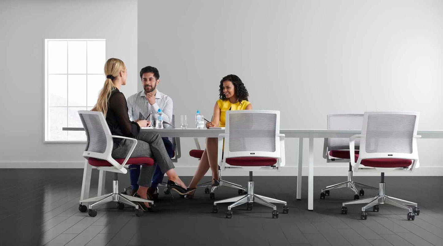 Verco Operator/Task Chair - Cube Medium Back Task Chair & Mesh Back with Arms