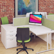 Left or Right hand Corner desk with Drawers - Oak, white, beech, grey oak and walnut