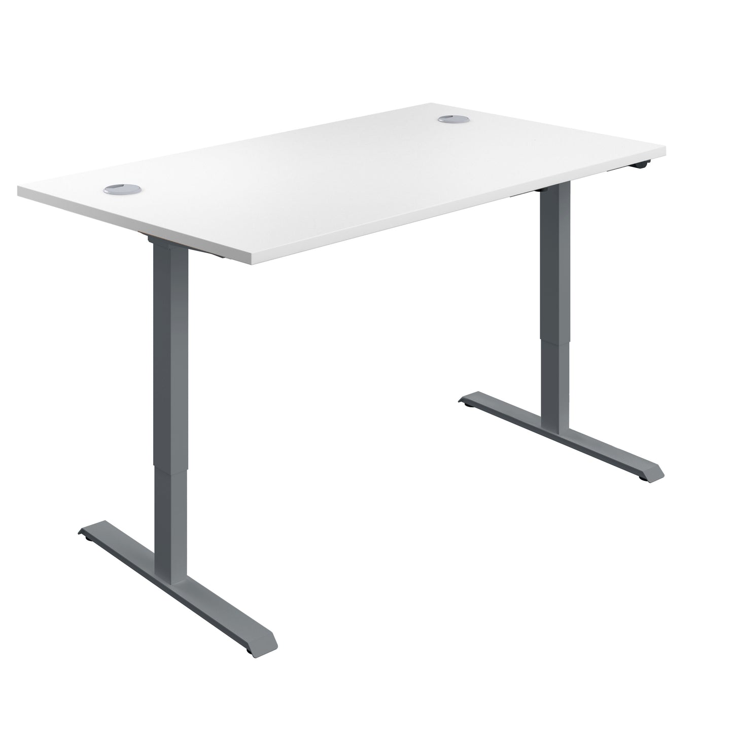 Aztec|Single Motor|Sit Stand Desk|1400x800|White-Graphite