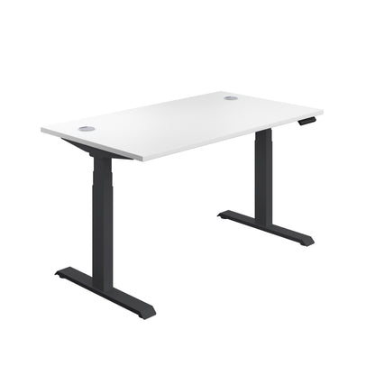 Aztec|Dual Motor|Sit Stand Desk|1400x800|White-Black