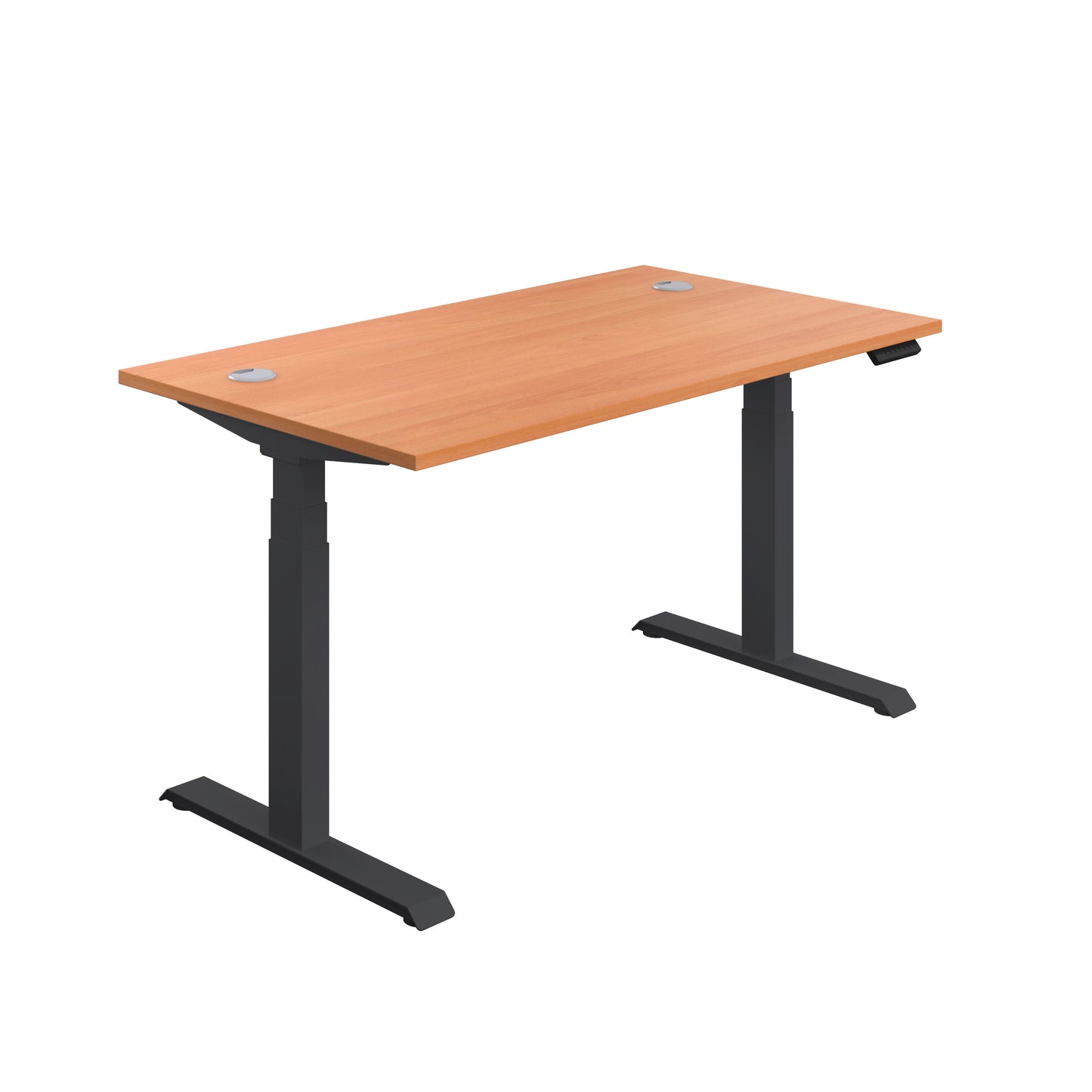 Aztec|Dual Motor|Sit Stand Desk|1600x800|Beech-Black