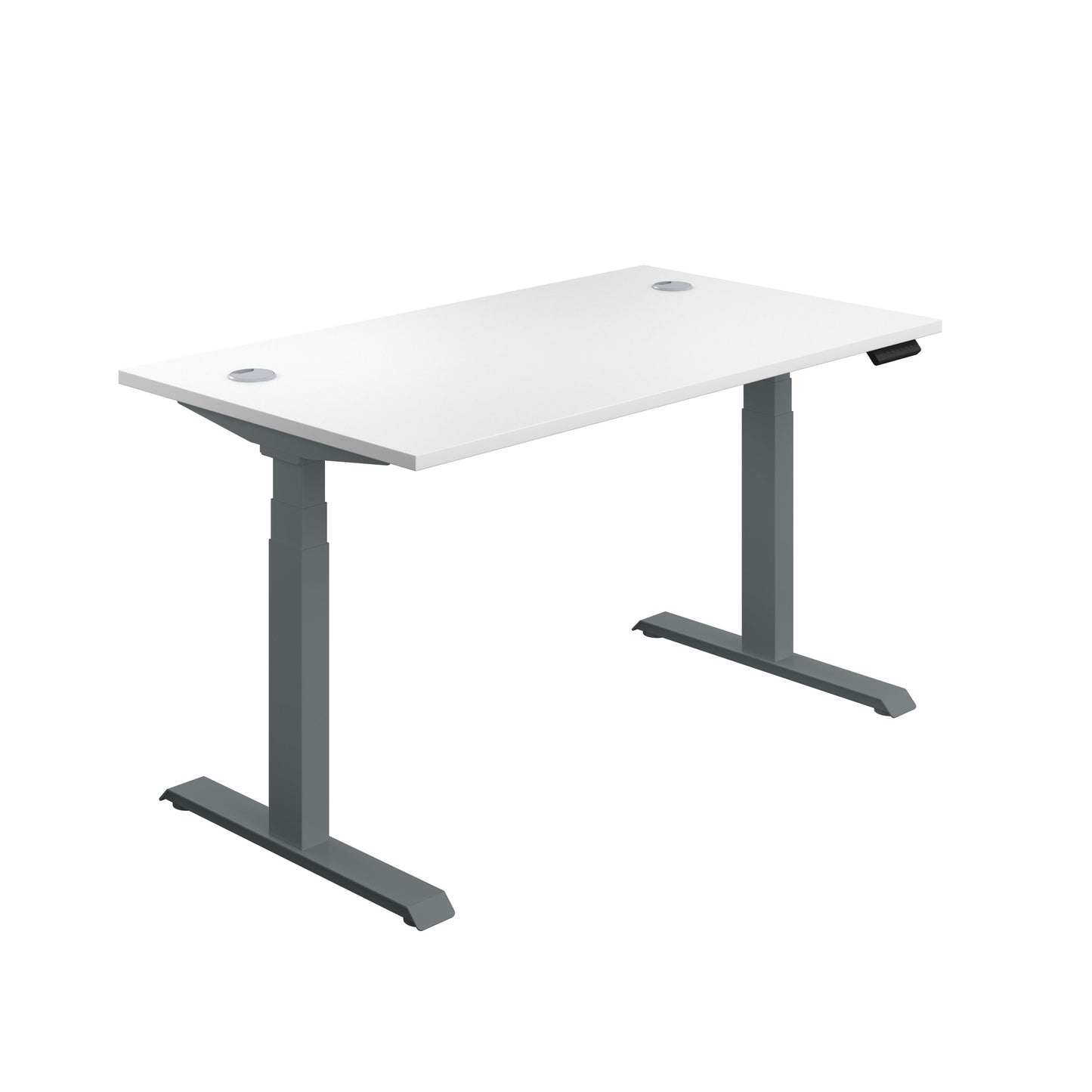 Aztec|Dual Motor|Sit Stand Desk|1600x800|White-Graphite