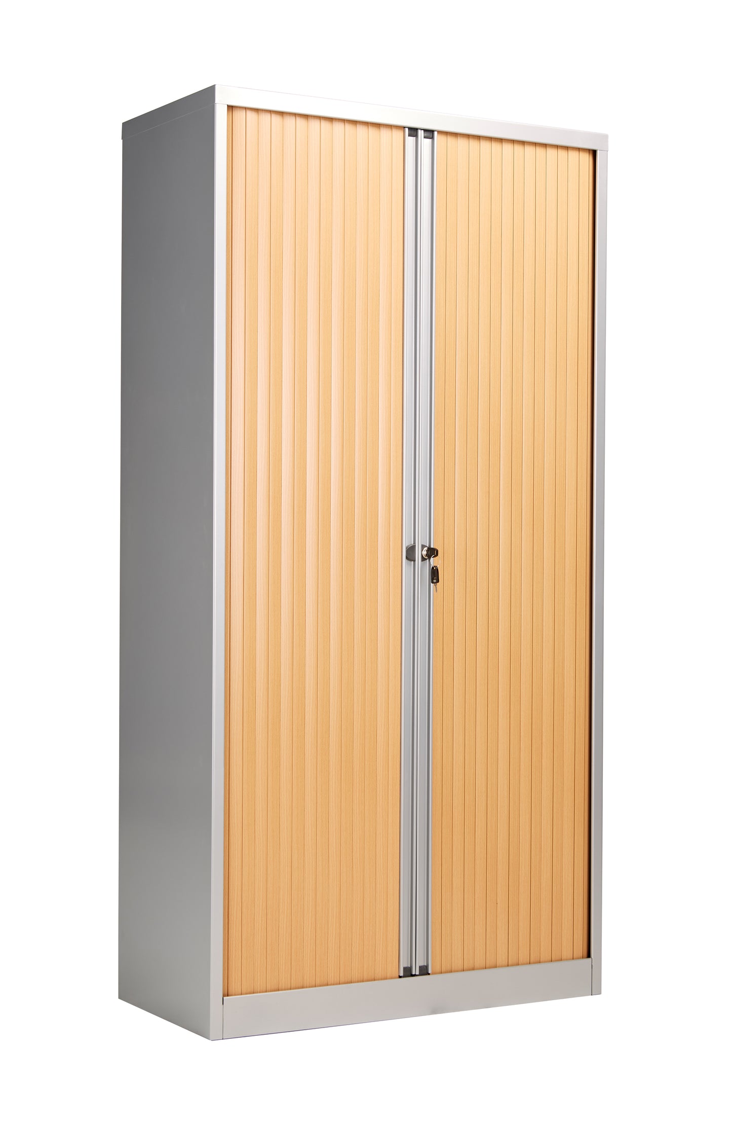 Bisley|Steel|Side Open Tambour|Oak with Silver Carcass