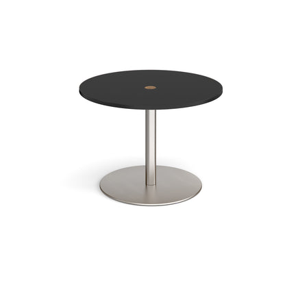 Eternal power ready circular meeting table - ETN10C-CO-BS-BK