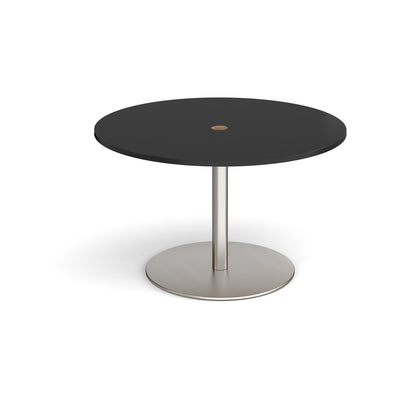 Eternal power ready circular meeting table - ETN12C-CO-BS-BK