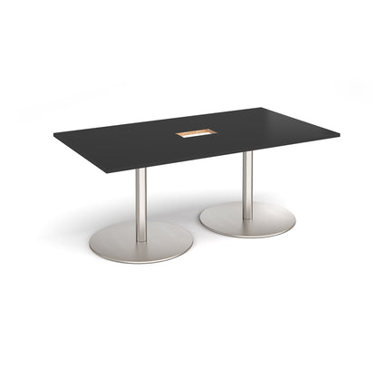 Eternal rectangular power ready boardroom table - ETN18-CO-BS-BK
