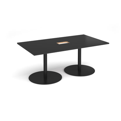Eternal rectangular power ready boardroom table - ETN18-CO-K-BK