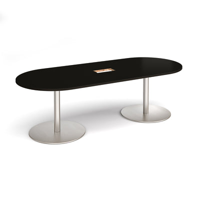 Eternal radial end power ready boardroom table - ETN24-CO-BS-BK