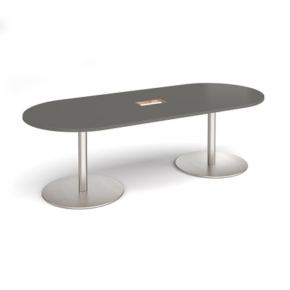 Eternal radial end power ready boardroom table - ETN24-CO-BS-OG
