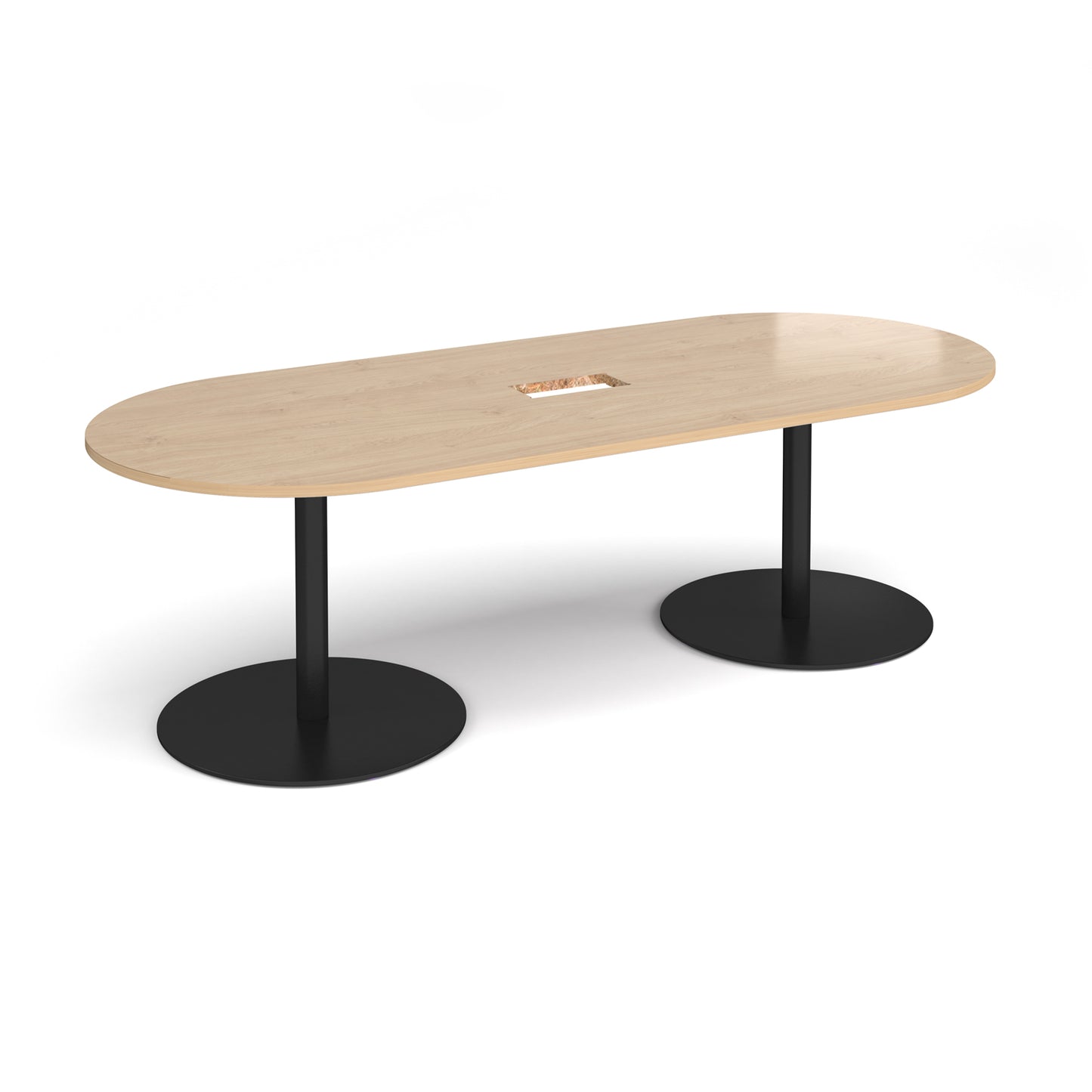 Eternal radial end power ready boardroom table - ETN24-CO-K-KO