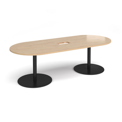 Eternal radial end power ready boardroom table - ETN24-CO-K-KO