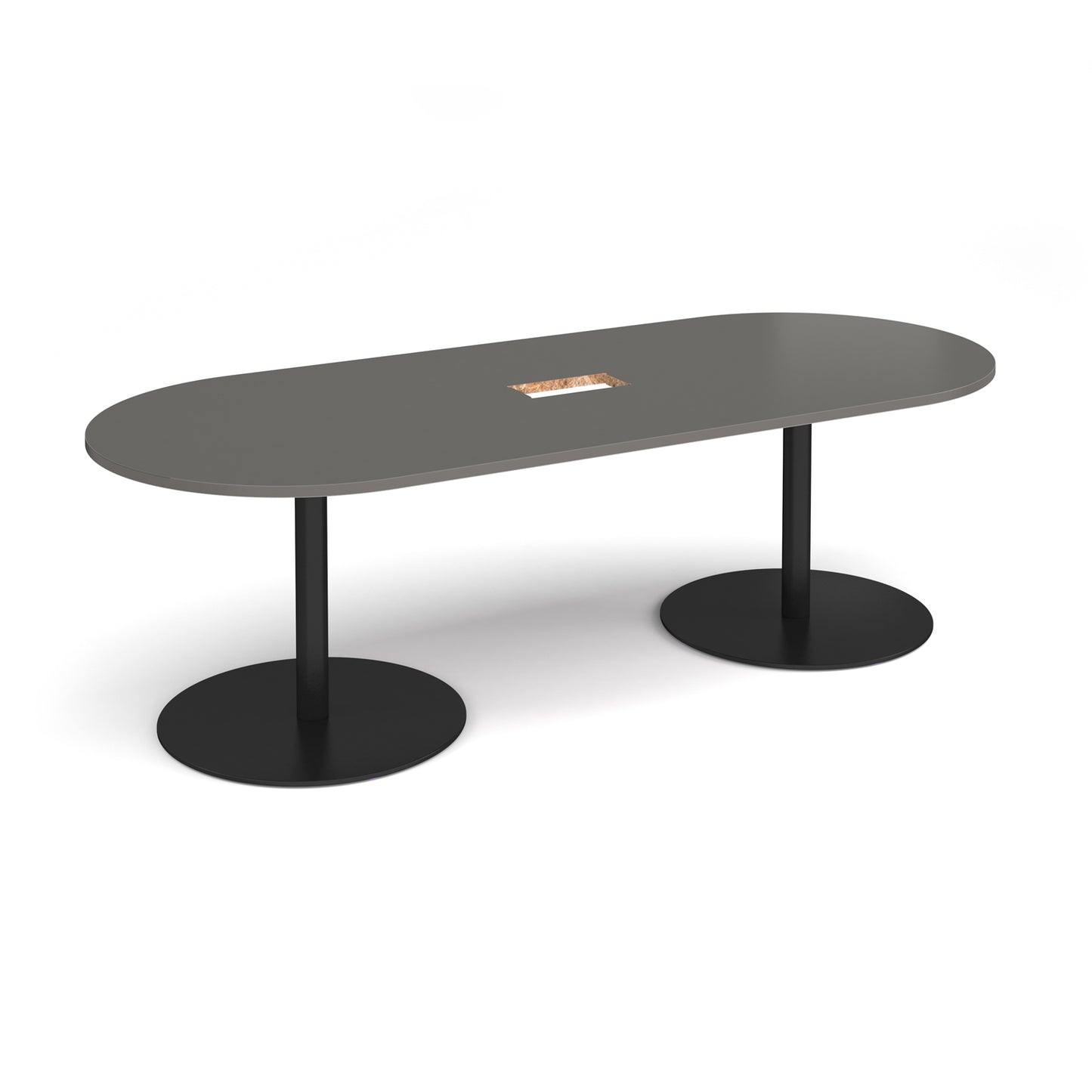 Eternal radial end power ready boardroom table - ETN24-CO-K-OG