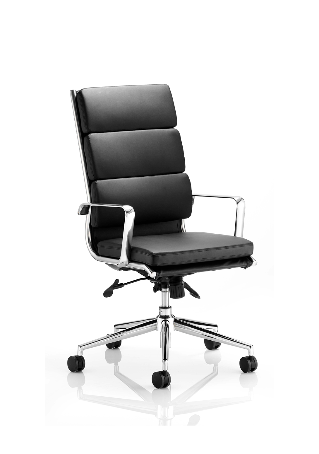 Savoy High Back Executive Black Leather Office Chair with Arms