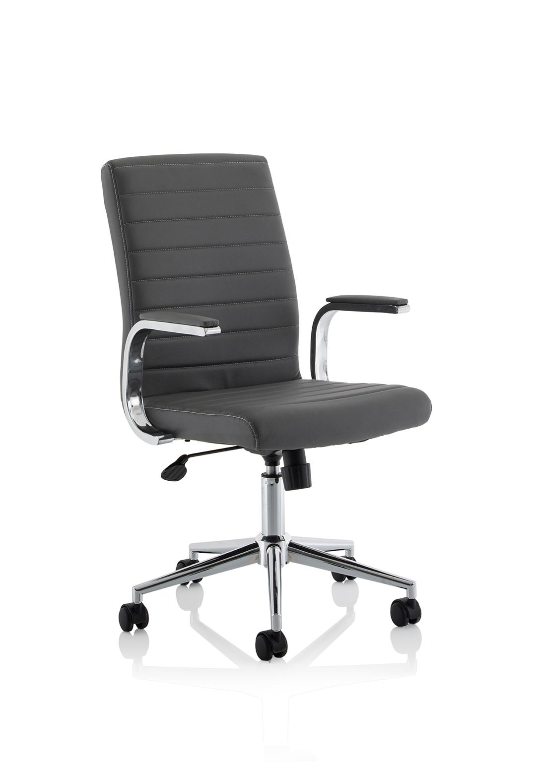 Ezra Medium Back Leather Executive Office Chair with Arms