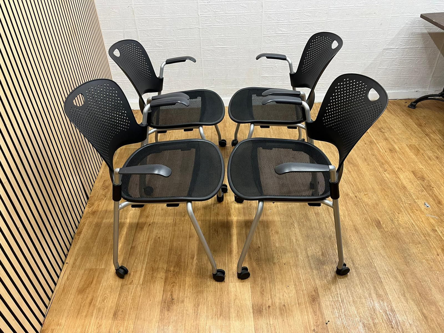 Herman Miller Caper Chairs Black | Stackable Ergonomic Meeting Chairs | UK Delivery