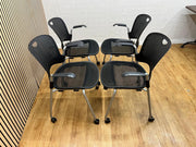 Herman Miller Caper Chairs Black | Stackable Ergonomic Meeting Chairs | UK Delivery