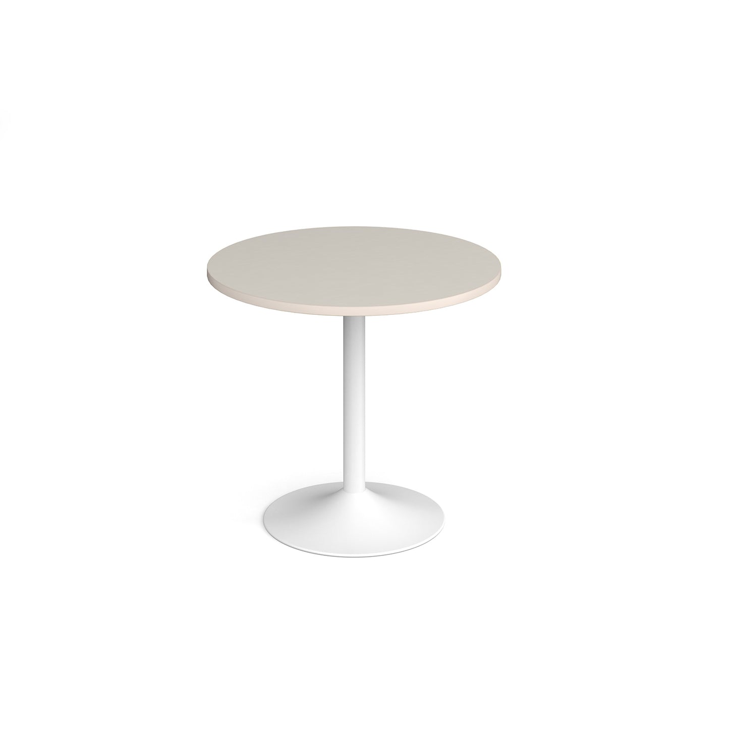 Genoa circular dining table with trumpet base - GDC800-WH-LG