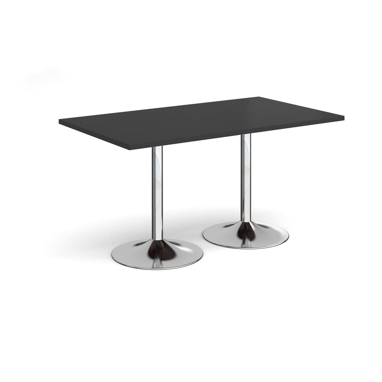 Genoa rectangular dining table with trumpet base - GDR1400-C-BK