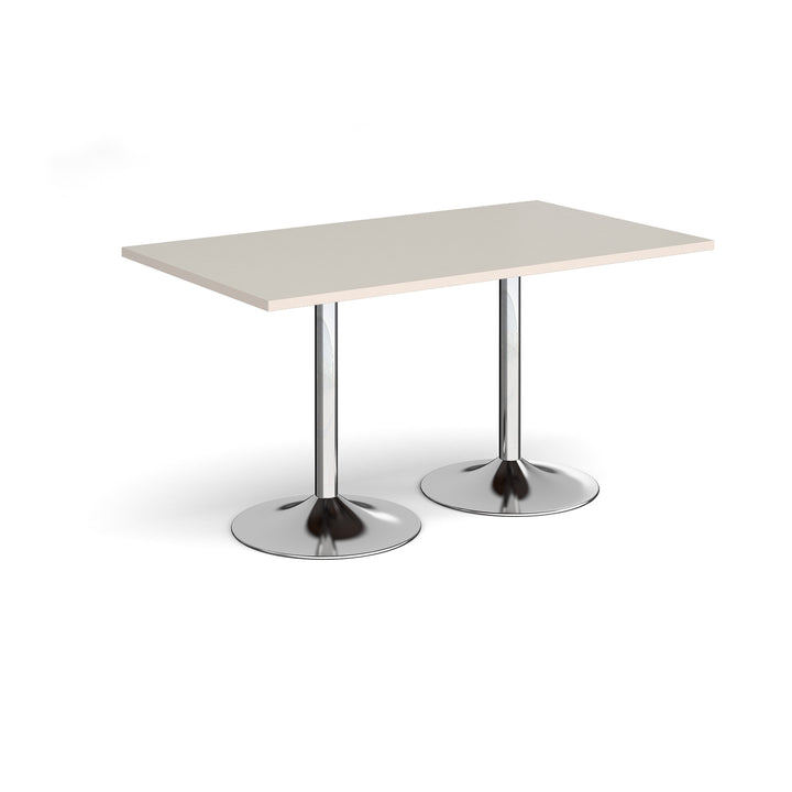 Genoa rectangular dining table with trumpet base