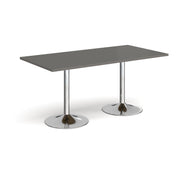 Genoa rectangular dining table with trumpet base