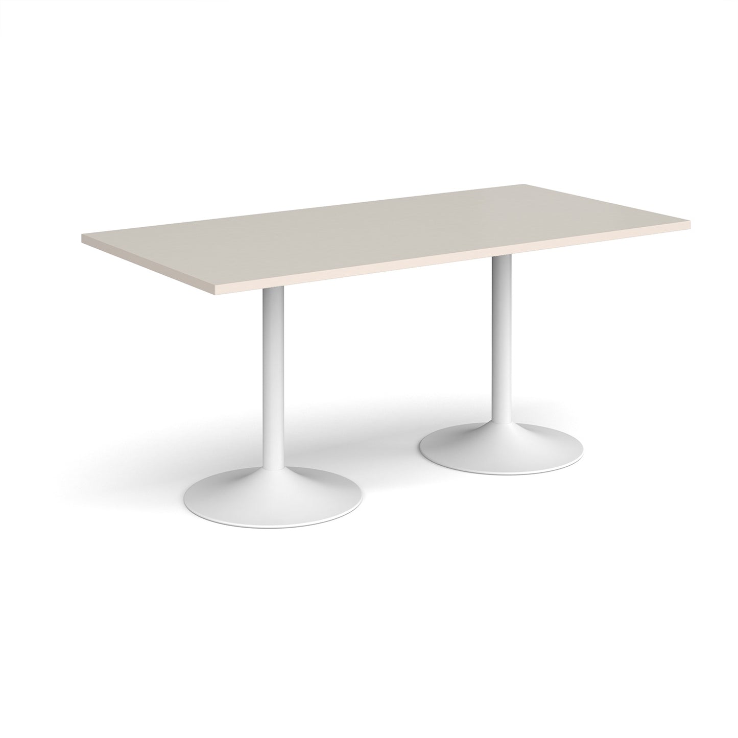Genoa rectangular dining table with trumpet base - GDR1600-WH-LG