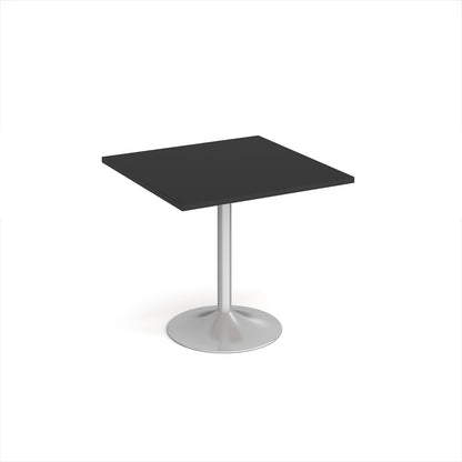 Genoa square dining table with trumpet base - GDS800-S-BK