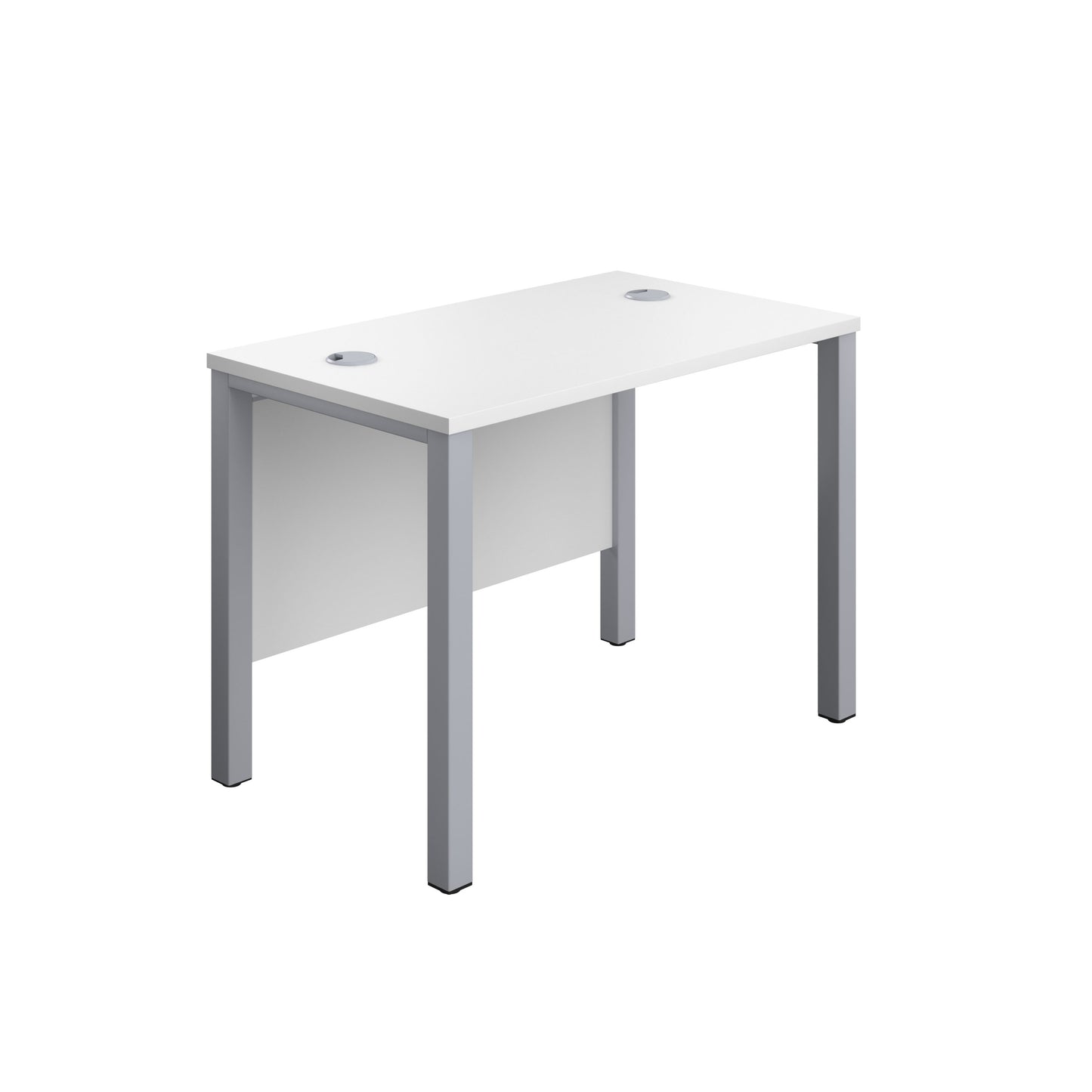 Aztec|Rectangular Desk|Goal Post Leg|1000x600|White-Silver