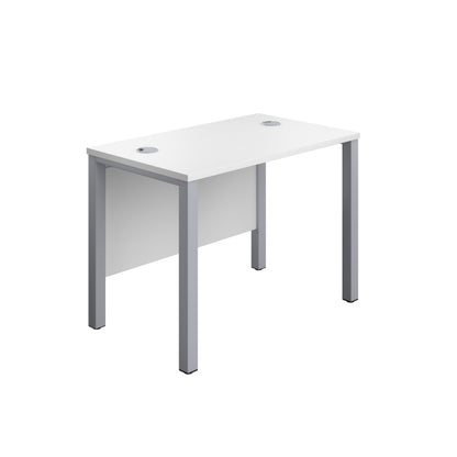 Aztec|Rectangular Desk|Goal Post Leg|1000x600|White-Silver