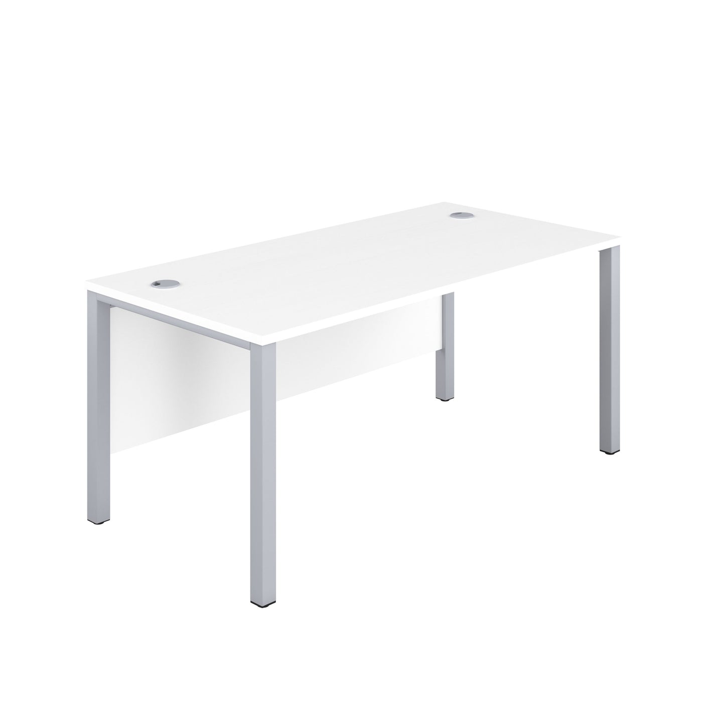 Aztec|Rectangular Desk|Goal Post Leg|1400x600|White-Silver