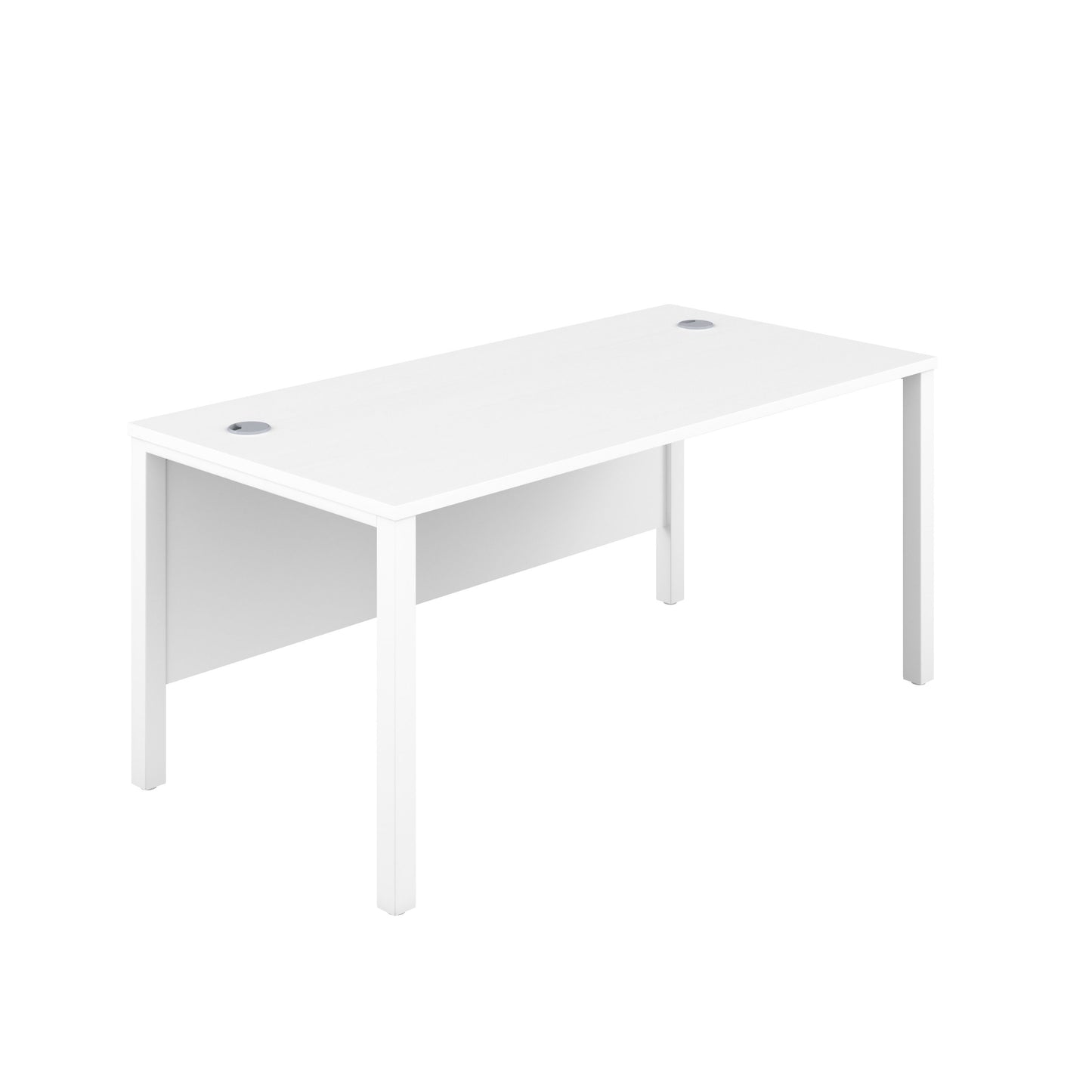 Aztec|Rectangular Desk|Goal Post Leg|1400x600|White-White